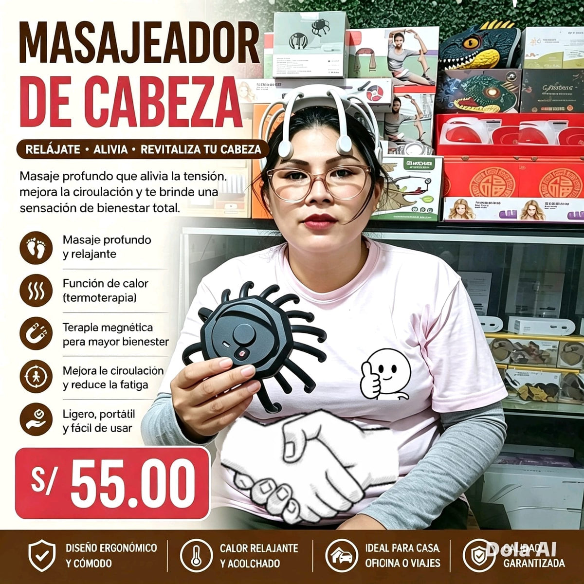 COMBO DE MASAJEADORES PREMIUM: CUERPO, CUELLO, PIES Y CABEZA+🔥CALOR INFRAROJO🔥TAMBIEN PUEDES LLEVARTE POR UNIDAD👈VER FLAYER