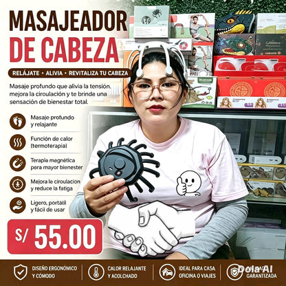 COMBO DE MASAJEADORES PREMIUM: CUERPO, CUELLO, PIES Y CABEZA+🔥CALOR INFRAROJO🔥TAMBIEN PUEDES LLEVARTE POR UNIDAD👈VER FLAYER