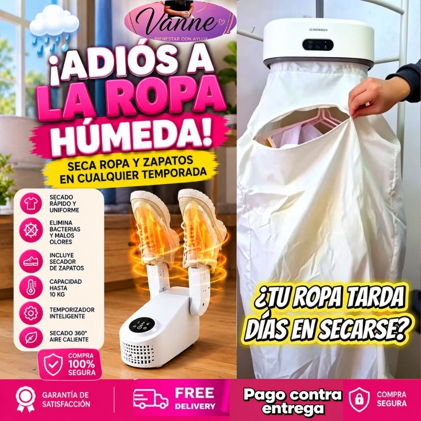 COMBO  SECADORA PORTATIL DE ROPA+ZAPATILLAS (Tambien puedes pedir por unidad)👈VER FLAYER